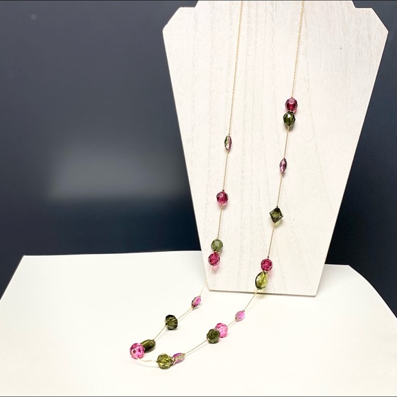 Erica Lyons Pink charming Glass beaded Necklace NWT - Picture 2 of 12